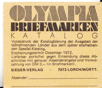 NSR MH 0017 ** - 1972 - reklama "Postgebühren"